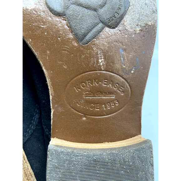 Kork-Ease Ryder Boots Womens Sz 7.5M Black Leather Suede Back Zip Ankle - Picture 10 of 15